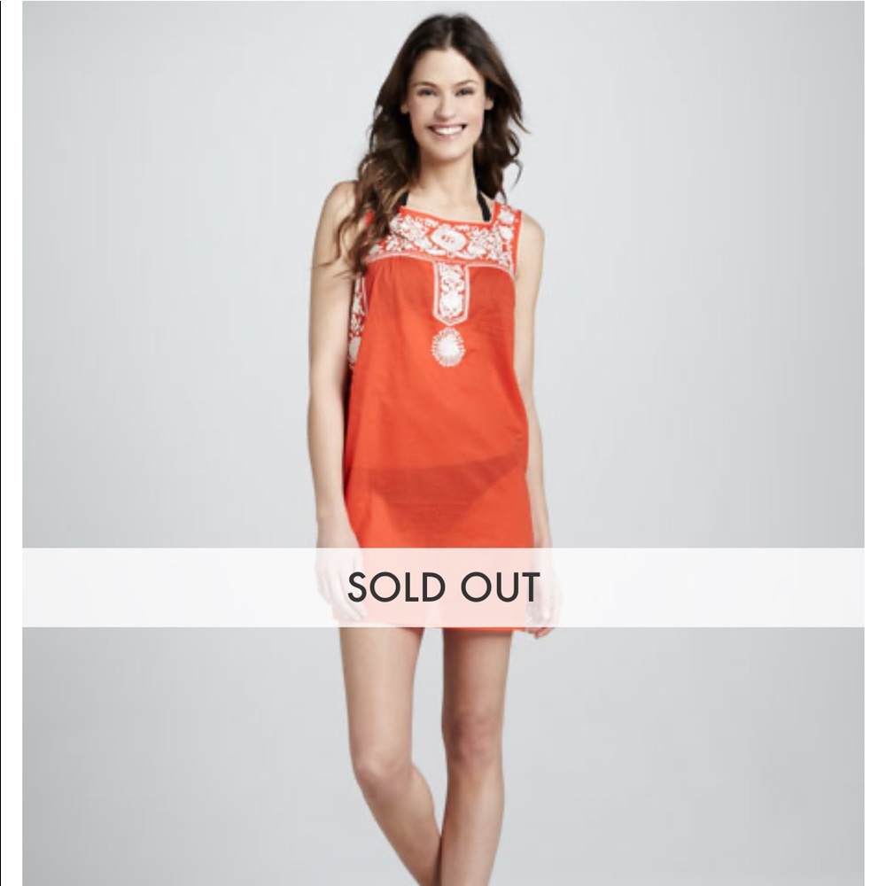 Tory Burch Amira white embroidered swim dress 💦